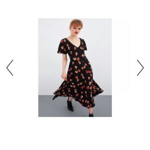 Zara floral flowy maxi dress.
